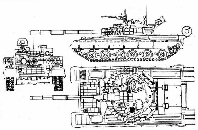 Схема танка т 80