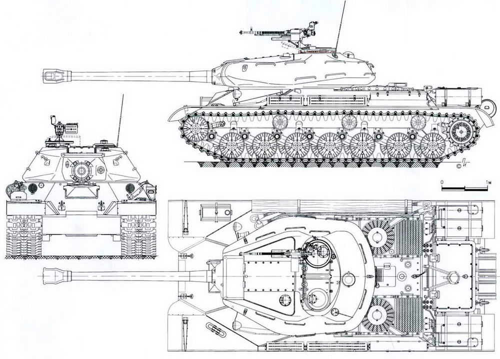 Чертеж танка ис 3