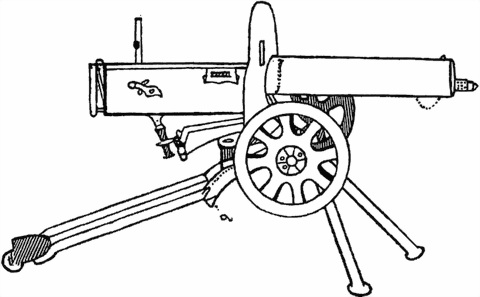 Как нарисовать пулемет