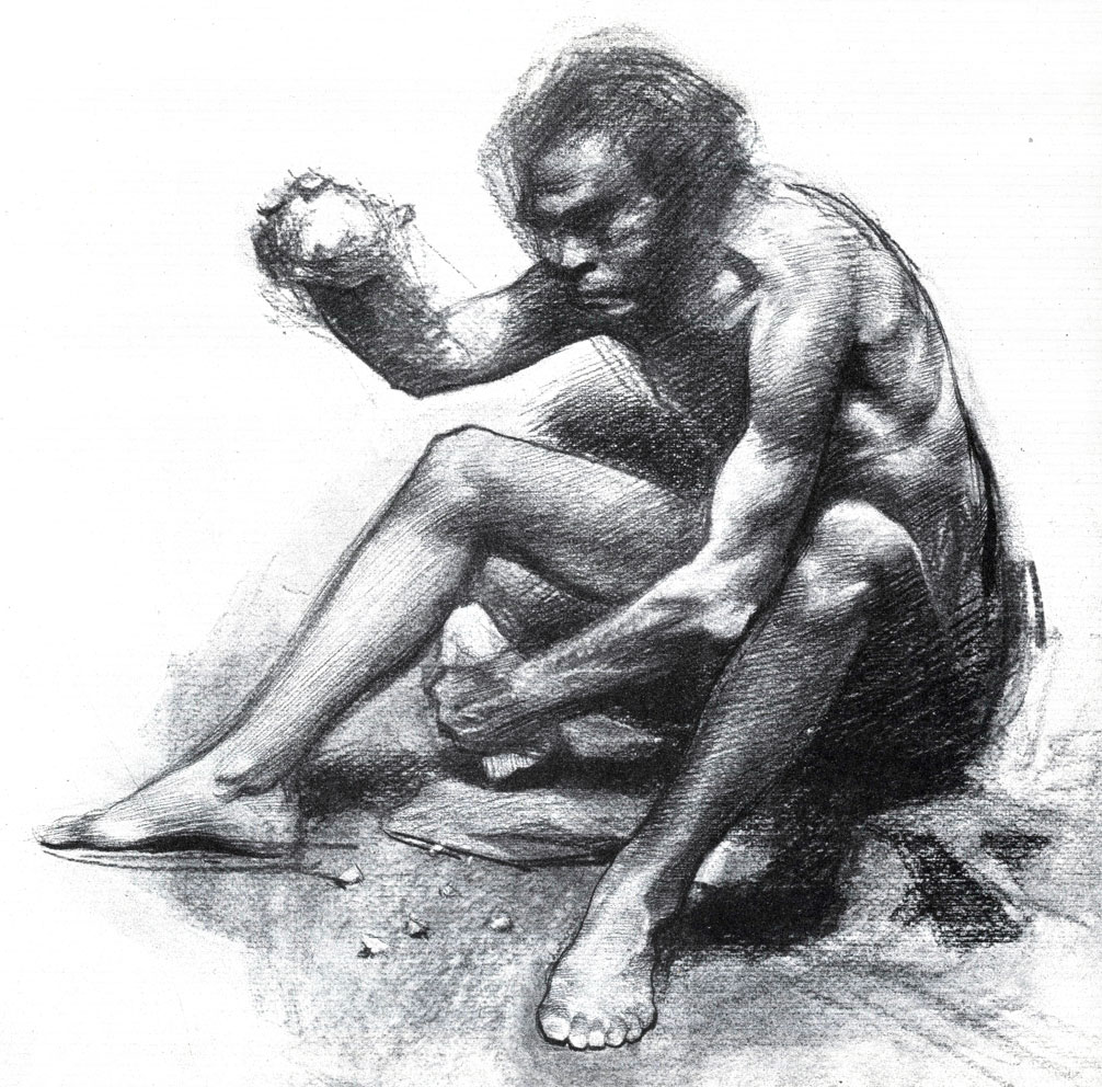 Человек прямоходящий. Первый человек. Атлантроп предок человека. Первые рисунки человека.