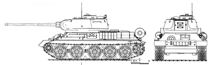 Чертеж t 34 85