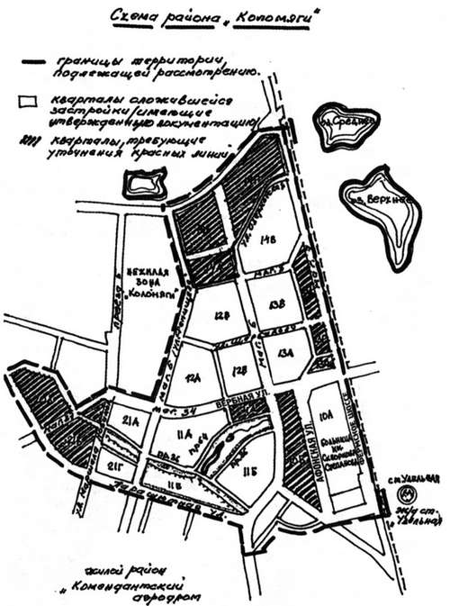 Коломяги карта с улицами спб