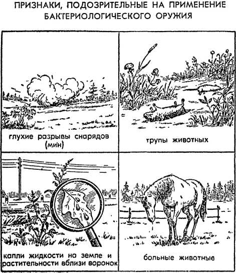 Внешние признаки применения биологического оружия схема