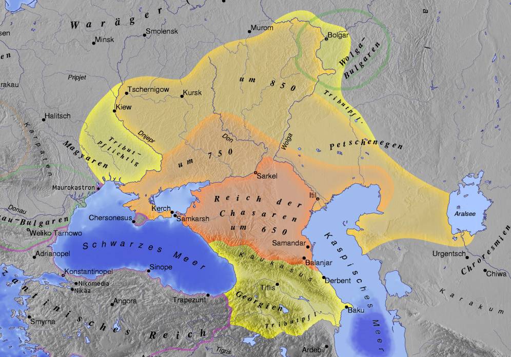 Карта хазарии 9 века