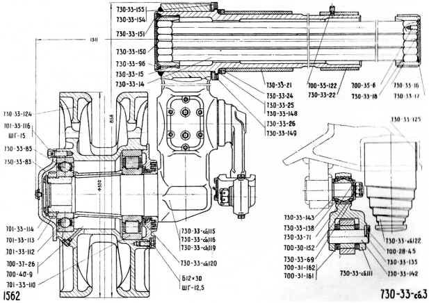 Чертеж катка т 130