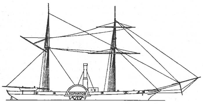 Пароходофрегат богатырь чертежи