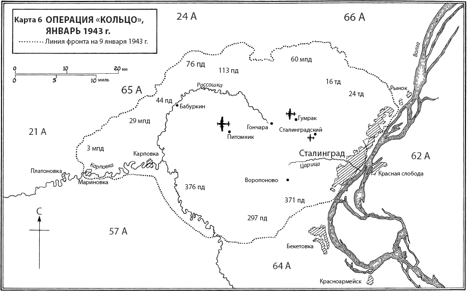 Операция кольцо сталинград карта