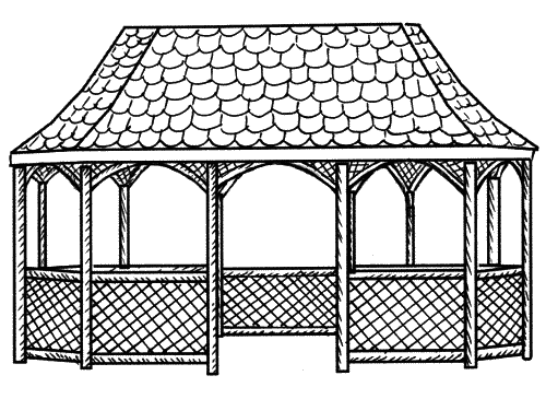 Простой рисунок беседки