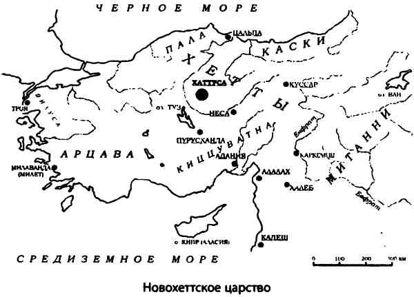 Карта хеттского царства