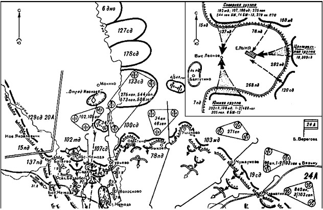 Ельнинская операция карта 1941