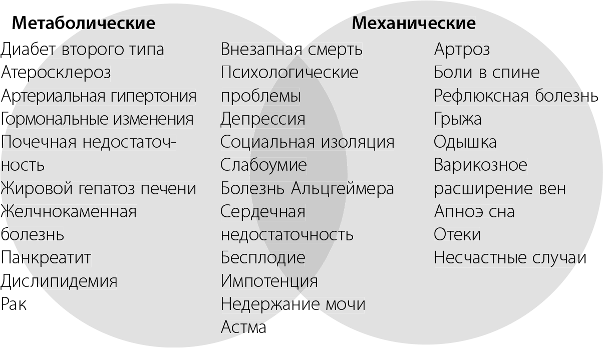 Вид внезапно. Негативные последствия ожирения в организме. Последствия избыточного веса.